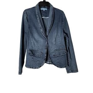 Inked and Faded Jean Jacket Women's Large